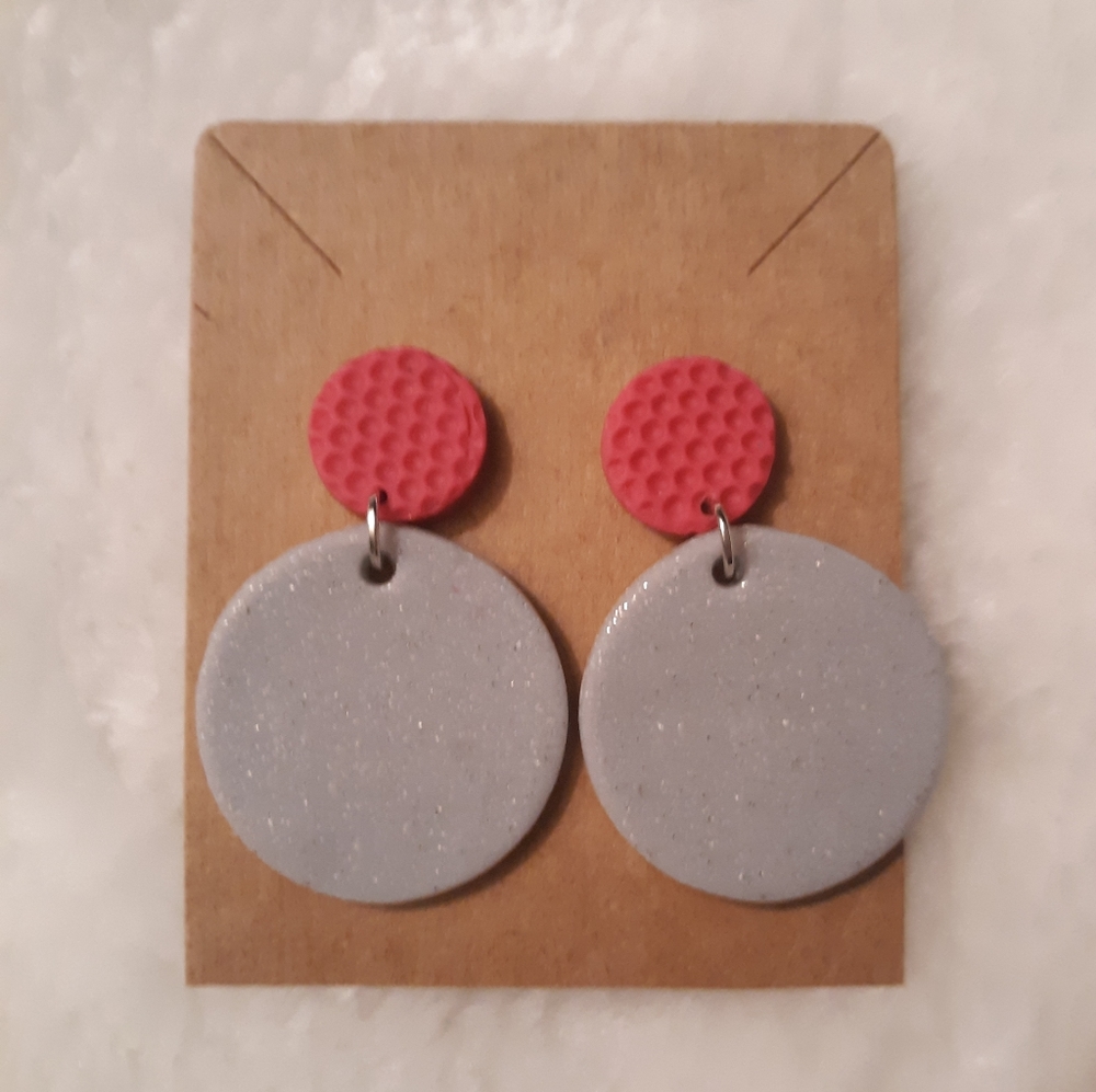Homemade clay earrings
